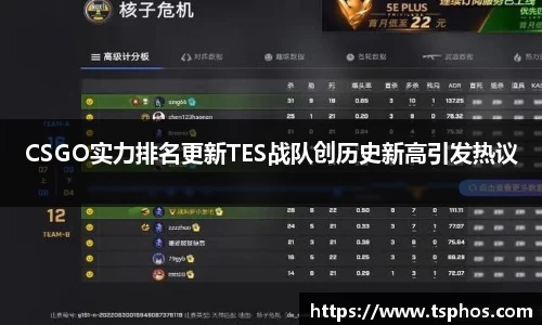 CSGO实力排名更新TES战队创历史新高引发热议
